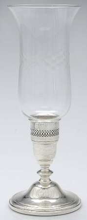 621 (Sterling, Hollowware) Weighted Hurricane Lamp & Globe