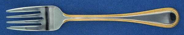 Continental Gold Bead (Stainless, Gold Accent) Individual Salad Fork