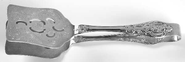 Baroque (Silverplate) Large Solid Sandwich Tongs