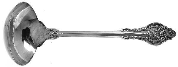 Baroque (Silverplate) Sauce Ladle, Solid Piece