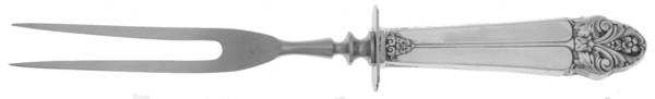 WOX1 (Sterling) Small Steak Carving Fork with Stainless Prongs
