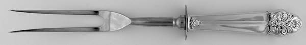 WOX1 (Sterling) Small Steak Carving Fork with Stainless Prongs