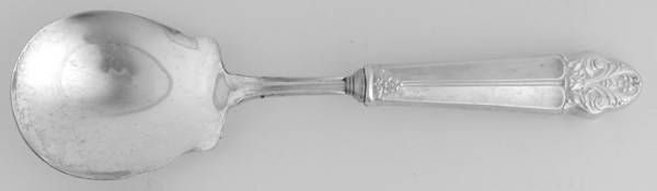 WOX1 (Sterling) Salad Serving Spoon with Plated Bowl