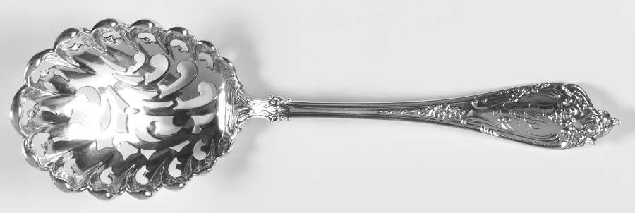 Altair (Sterling, 1904, No Monograms) Small Pierced Nut Serving Spoon