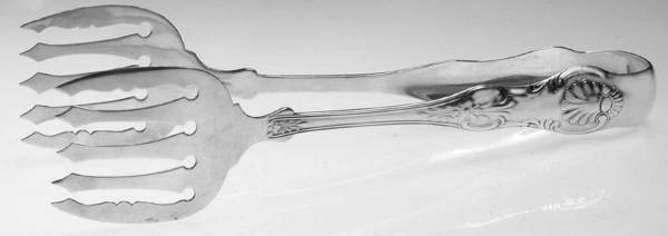 Kings (Sterling) Solid Piece Aspragus Tongs
