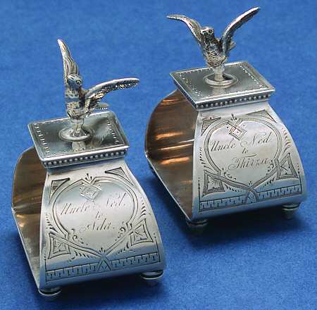 137 (Sterling, Hollowware) Pair of Napkin Holders