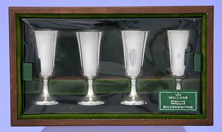 12 (Sterling, Hollowware) Cordial Cup - Set of 4