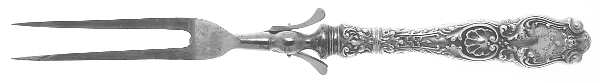 WS1 (Sterling) Small Steak Carving Fork with Stainless Prongs