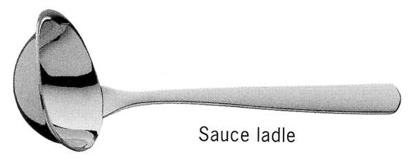 Bistro (Stainless, No Center Ridge) Solid Piece Cream Ladle