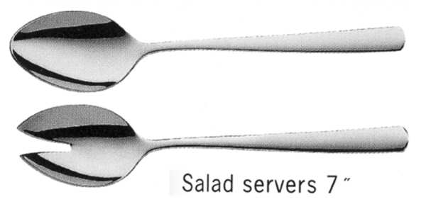 Bistro (Stainless, No Center Ridge) (2 Pc) Solid Salad Set