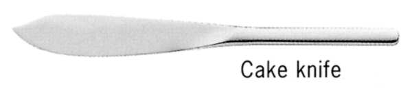 Bistro (Stainless, No Center Ridge) Large Solid Piece Cake Knife