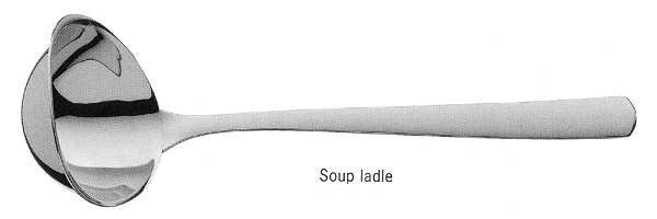 Bistro (Stainless, No Center Ridge) Solid Soup Ladle