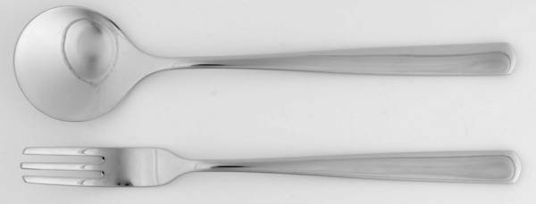 Bistro (Stainless, No Center Ridge) Pasta Fork & Spoon/Indiv Set