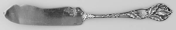 Floral Series #2 (Sterling) Flat Handle Master Butter Knife