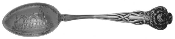 Floral Series #3 (Sterling) Souvenir Spoon (Five O'Clock)