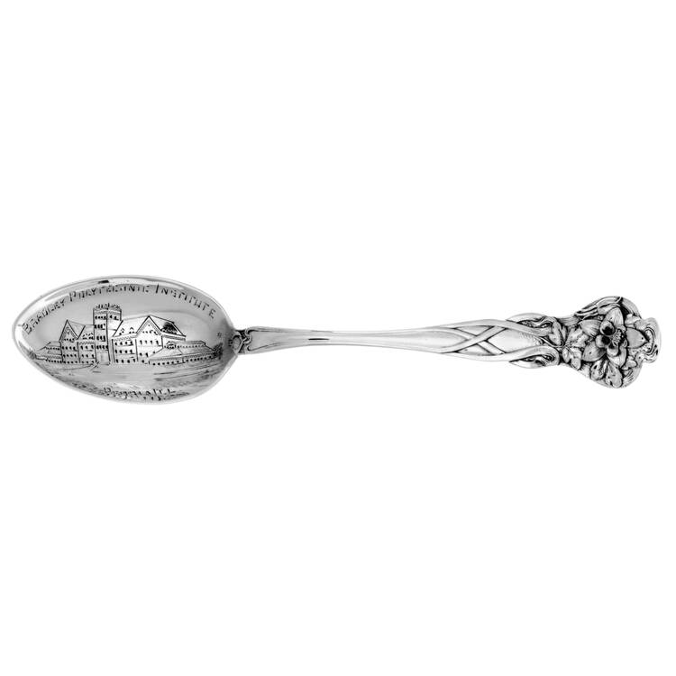 Floral Series #3 (Sterling) Souvenir Spoon (Five O'Clock)