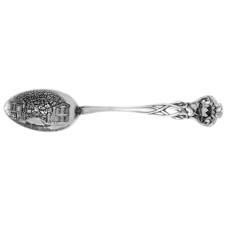 Floral Series #3 (Sterling) Five O'Clock Souvenir Spoon