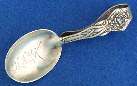 Floral Series #3 (Sterling) Spoon-Baby/Curved Handle