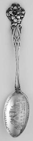 Floral Series #3 (Sterling) Souvenir Spoon (Five O'Clock)