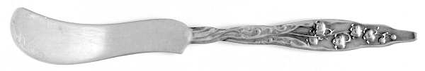Lily of the Valley (Strl, 1885, Monograms) Flat Handle Butter Spreader