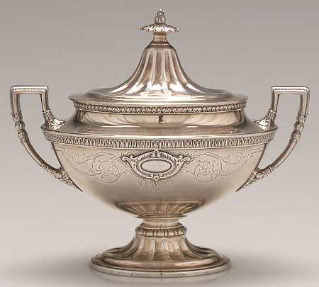 3700-2 (Sterling, Hollowware) Sugar Bowl & Lid