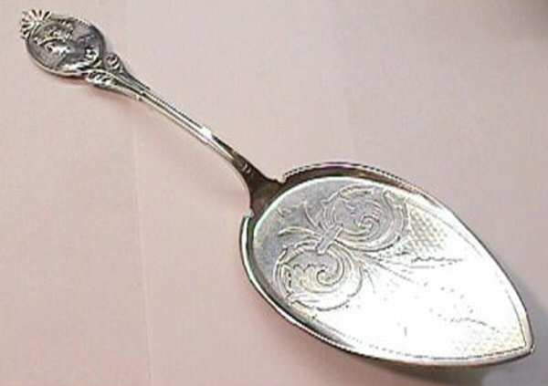 Medallion (Sterling, 1870) Large Solid Fish Serving Knife