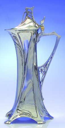 Art Nouveau Style (Silverplate, Hollowware) Ewer & Lid