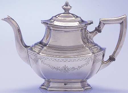 Washington-Engraved (Sterling, Hollowware) Teapot