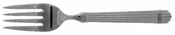 Chardonnay Frosted (Stainless) Medium Solid Cold Meat Serving Fork