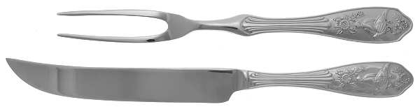 Woodland (Stainless) Large 2-Piece Roast Carving Set w/Stainless Blade