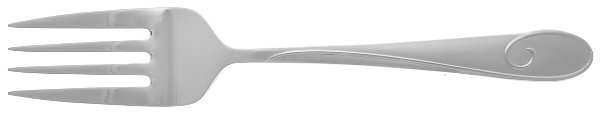 Ballet Ribbon-Matte (Stainless) Large Solid Cold Meat Serving Fork