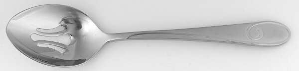 Ballet Ribbon-Matte (Stainless) Pierced Tablespoon (Serving Spoon)