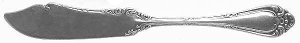 Astoria (Silverplate, 1898, Monograms) Flat Handle Butter Spreader