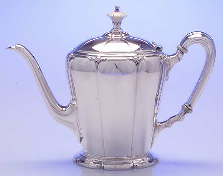 Lotus (Sterling, Hollowware, Scallop Base) Teapot