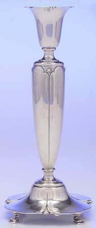 Lotus (Sterling, Hollowware, Scallop Base) 10" Candlestick