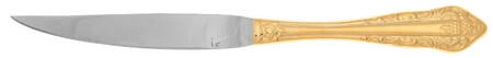 Antique Baroque (Gold Electroplate) Steak Knife Individual Hollow, No Serrate HC