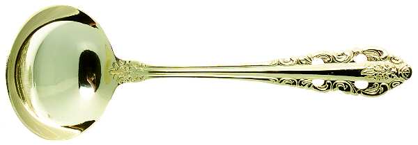 Antique Baroque (Gold Electroplate) Solid Gravy Ladle