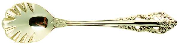 Antique Baroque (Gold Electroplate) Sugar Shell Spoon