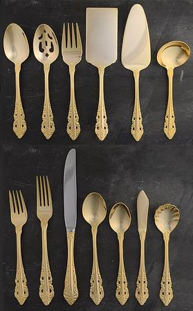 Antique Baroque (Gold Electroplate) 80 Piece Set
