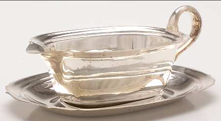Amesbury (Silverplate, Hollowware) Plated Gravy Boat & Underplate