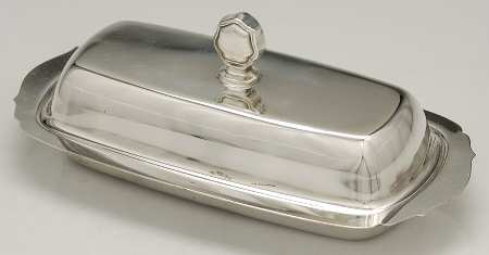 Amesbury (Silverplate, Hollowware) 1/4 Pound Covered Butter & Liner