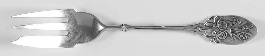 Lily (Sterling, 1870, Pierced Handle) Individual Pie Fork