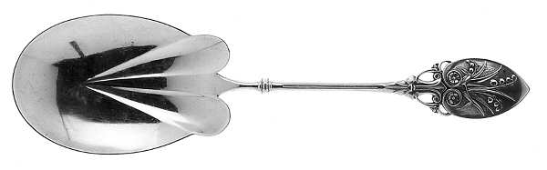 Lily (Sterling, 1870, Pierced Handle) Preserve Spoon