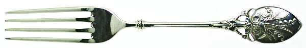 Lily (Sterling, 1870, Pierced Handle) Solid Youth Tea Fork