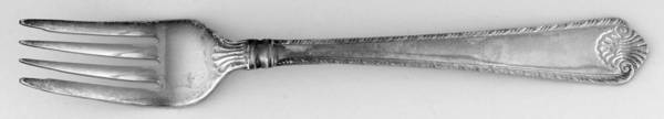 French Shell (Silverplate) Individual Salad Fork