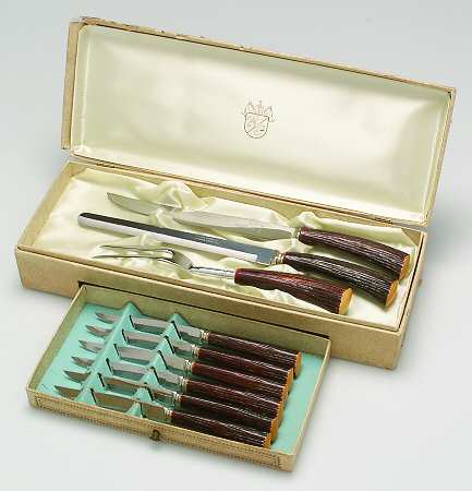 WAF19 (Stainless) 9pc Carving Set (6 Steaks,Carving Set,Ham Knife)