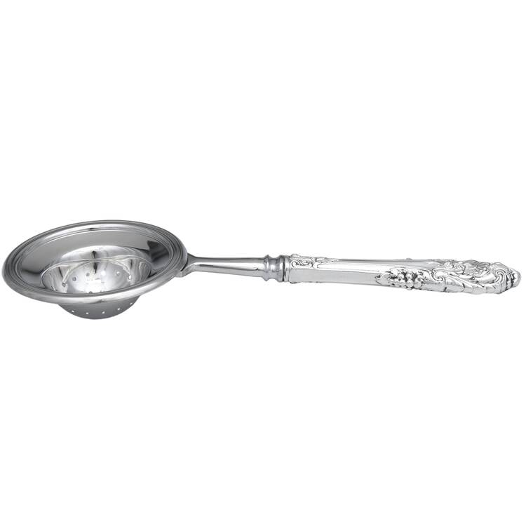 Golden Sir Christopher (Strlng, Gold) Tea Strainer Overcup Serving-Stainless Bowl HC