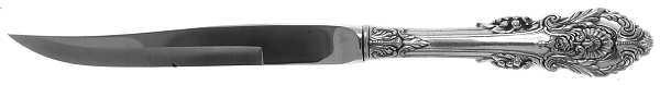 Golden Sir Christopher (Strlng, Gold) Individual Steak Knife w/Bevel Blade