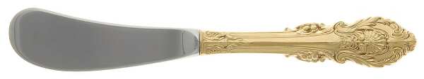 Golden Sir Christopher (Strlng, Gold) Butter Spreader Hollow Hdl-Paddle/Stainless Blade