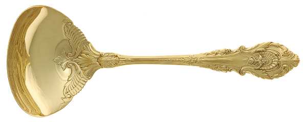 Golden Sir Christopher (Strlng, Gold) Solid Gravy Ladle by Wallace Silver